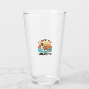Verre Nom de chien personnalisé Design Rétro Coucher de