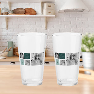 Verre Nom de famille personnalisé Collage Cadeau photo