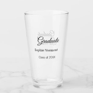Verre nom du diplômé promotion 20XX félicitations minima