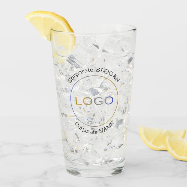 Verre Nom du logo de l'entreprise Slogan Minimalist Prof (Devant glace)