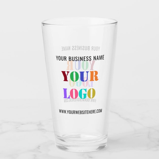Verre Nom du logo professionnel personnalisé Site Web Ve (Devant)