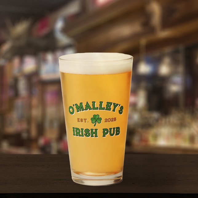 Verre Nom du shamrock Année de création Pub irlandais (Créateur téléchargé)
