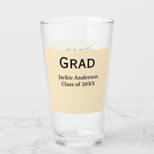 Verre nom en lettre gras classe de 20XX pastel jaune