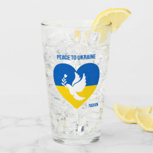 Verre Nom et texte personnalisés Ukraine