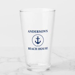 Verre Nom nautique de Chambre de plage d'Ancre