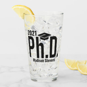 Verre Nom personnalisé & année Ph.D.