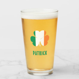 Verre Nom personnalisé Celtic Irlande Shamrock Drapeau i