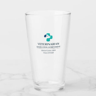 Verre Nom personnalisé de vétérinaire depuis année