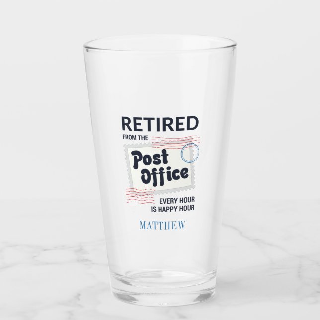 Verre Nom personnalisé du collaborateur de poste (Devant)
