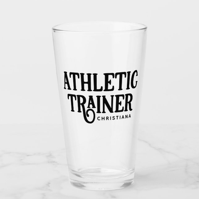 Verre Nom personnalisé Entraîneur sportif (Devant)