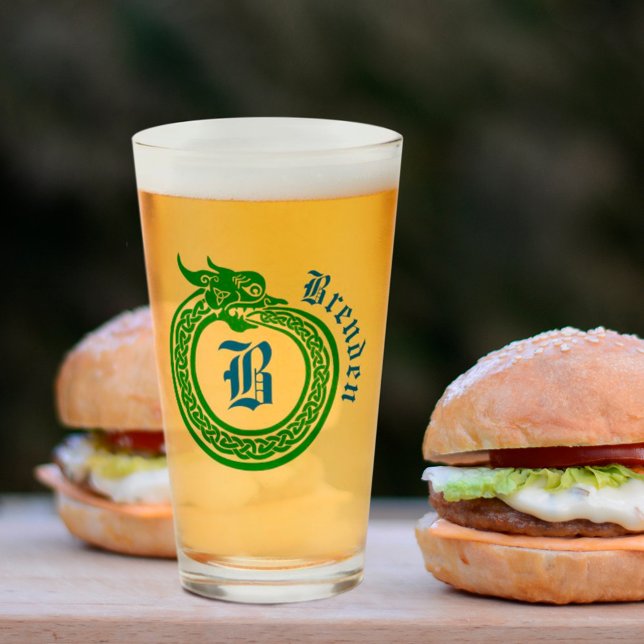 Verre Nom personnalisé et monogramme Style celtique Ouro (Créateur téléchargé)