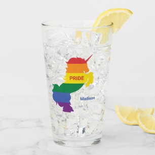 Verre Nom personnalisé Gay Unicorn