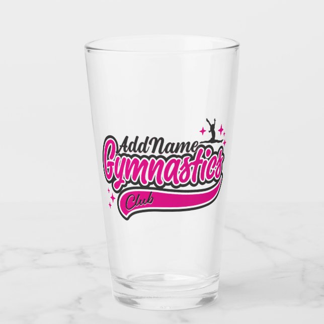 Verre NOM personnalisé Gymnaste Split Leap Gymnastique (Devant)