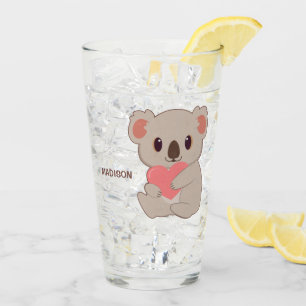 Verre Nom personnalisé Koala d'amour