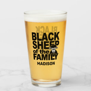 Verre Nom personnalisé "Mouton noir"