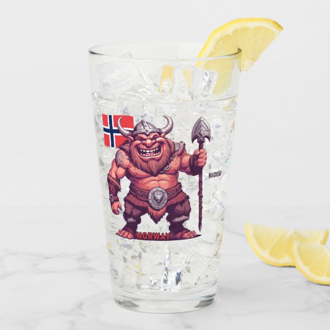 Verre Nom personnalisé Norwegian Troll (Dos glace)