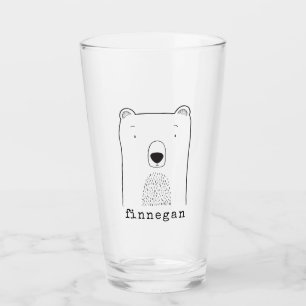 Verre Nom Personnalisé Ours Whimsical Mignonne Jouer