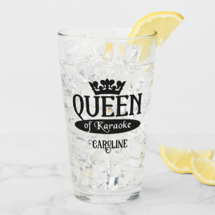 Verre Nom personnalisé Reine du Karaoké