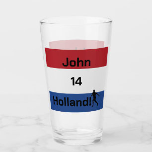 Verre Nom Personnel Personnalisé Fan Oranje