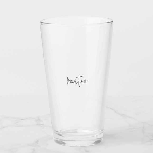 Verre Nom propre Unique Élégant Plain Simple Calligraphi (Devant)
