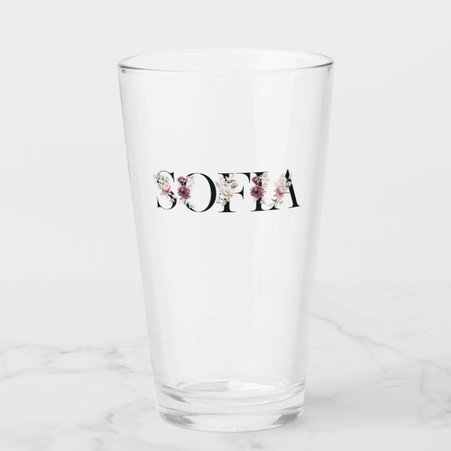 Verre Nom Sofia. (Devant)