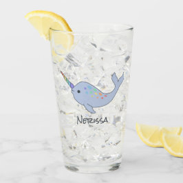 Verre nommé de Narwhal d'arc-en-ciel