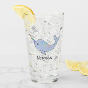 Verre nommé de Narwhal d'arc-en-ciel