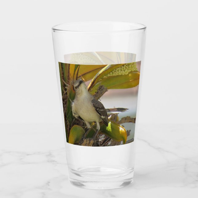 Verre Northern Mockingbird - Série Jardin Bird -  (Devant)