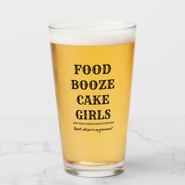 Verre Nourriture Booze Filles de gâteaux - Amusante prop (Devant (rempli))