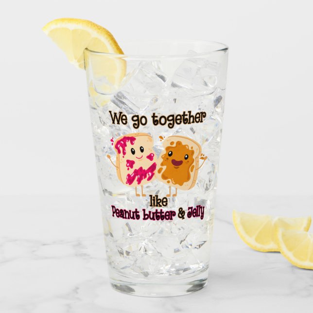 Verre Nous Allons Ensemble Comme Le Beurre D'Arachide Et (Devant glace)