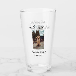 Verre Nous faisons toujours mariage couple animal photo 
