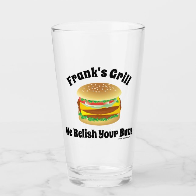 Verre Nous Relâchons Vos Buns Funny Hamburger Personnali (Devant)
