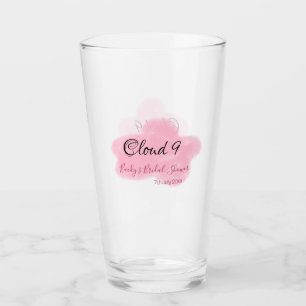 Verre Nuage neuf rouge pastel douche de mariée nommée da
