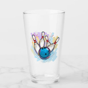 Verre numériquement bowling peint