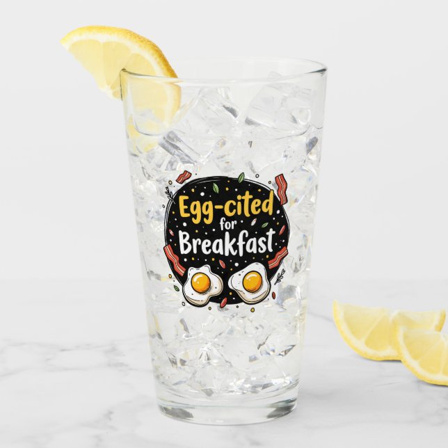 Verre Oeuf cité pour Breakfast Funny Foodie Pun Design (Devant glace)
