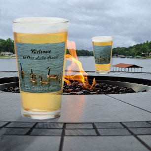 Verre Oies canadiennes Bienvenue à Notre Lake House