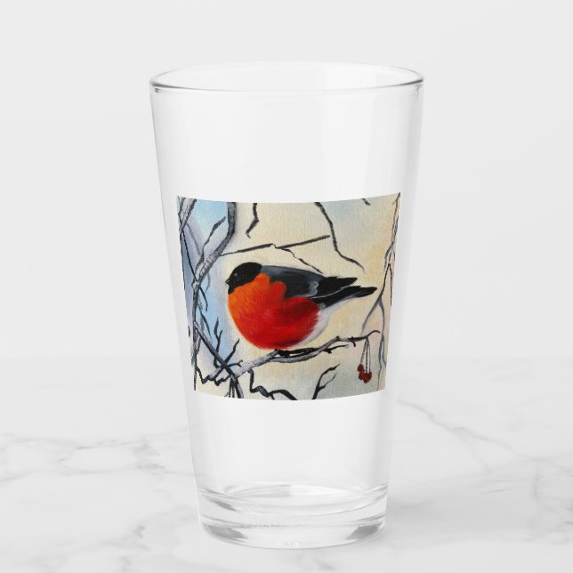 Verre Oiseau rouge (Devant)