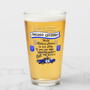 Verre Opération policière vintage de Chicago