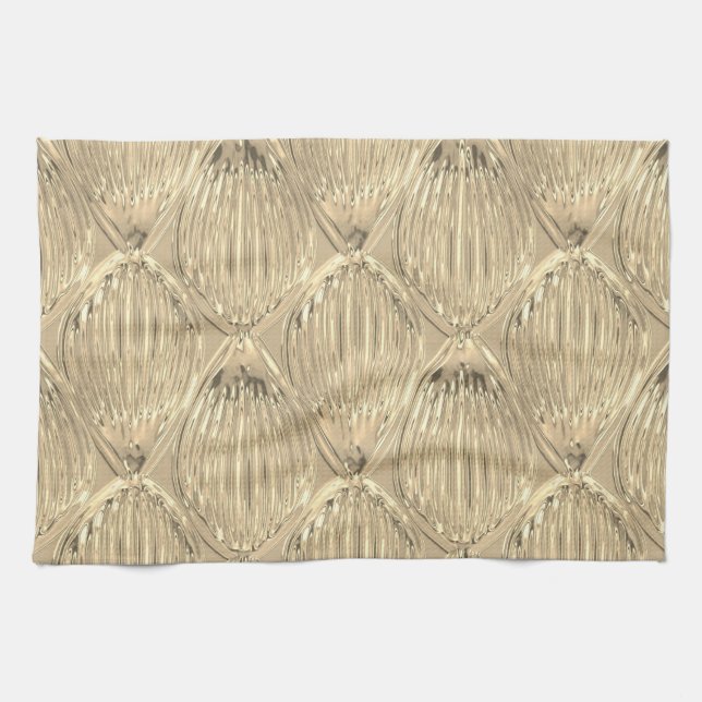 Verre or look abstrait motif serviette de cuisine (Horizontal)