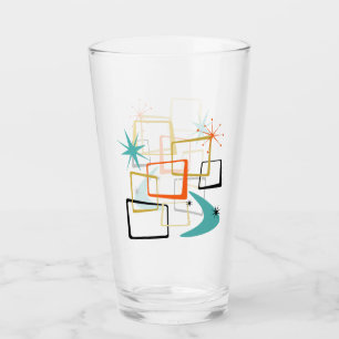 Verre Orange Gold atomique Carrés Boomerang milieu du si
