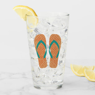 Verre Orange Summer Beach Sandales Flip Flop Design