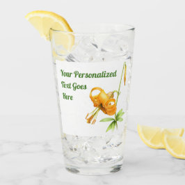 Verre Orange Tiger Lily personnalisée