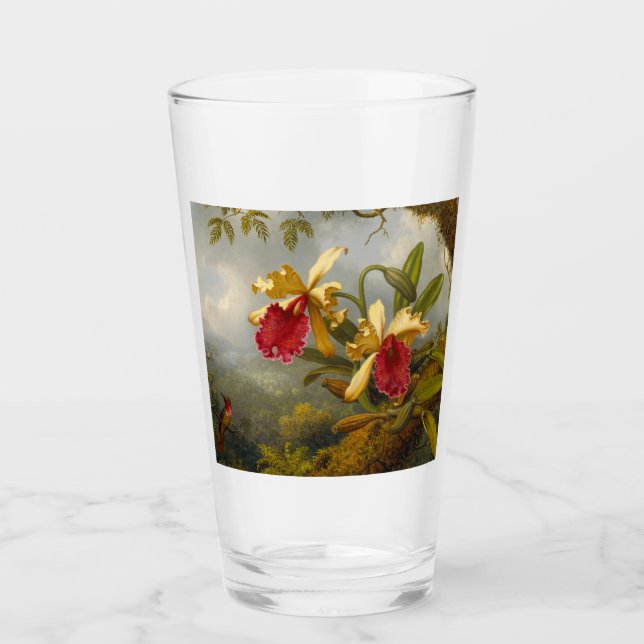 Verre Orchidées et colibri Heade (Devant)