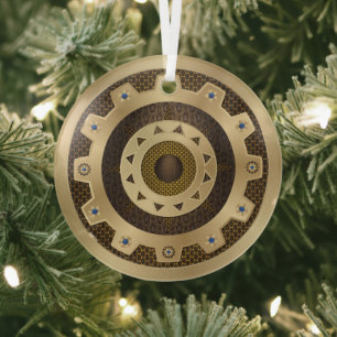 Verre Ornement en céramique Gold Steampunk