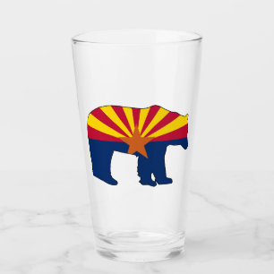 Verre Ours au drapeau de l'Arizona