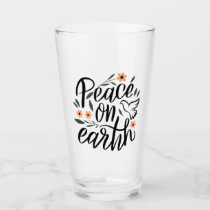 Verre Paix sur Terre Design Floral