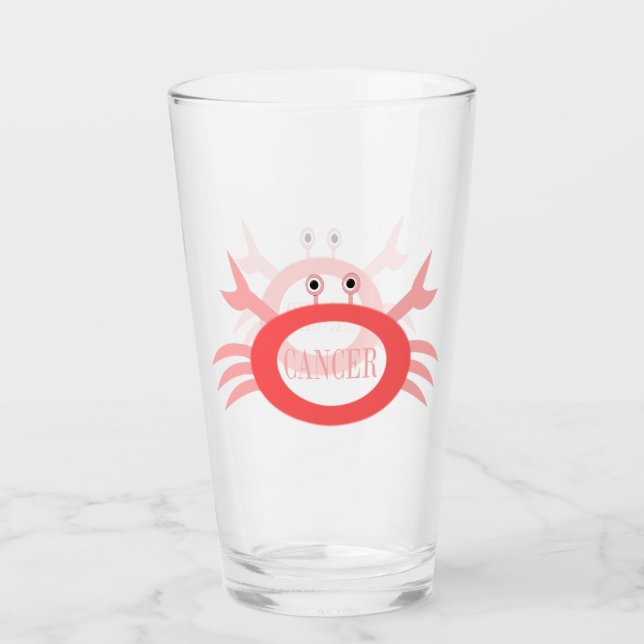 Verre Panneau cancéreux Crabe (Devant)