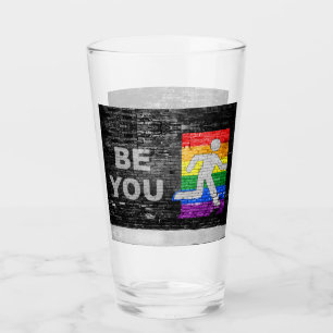 Verre Panneau de couleurs de fierté arc-en-ciel urbain S