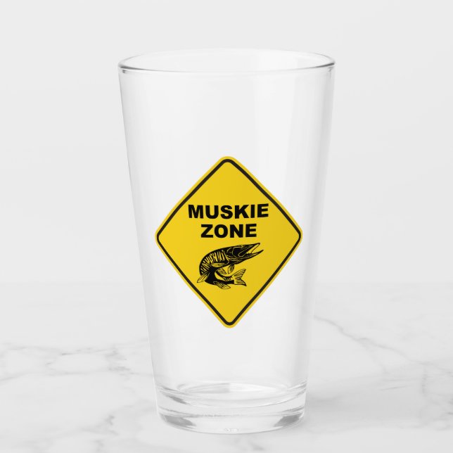 Verre Panneau de la zone de pêche Muskie (Devant)