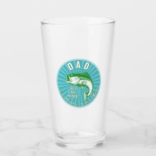 Verre "Papa est mon pote de pêche"